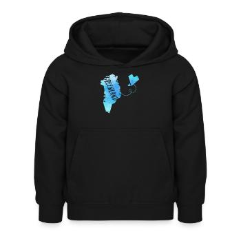Groenland - Sweat à capuche Enfant - noir - Devant - AI Model Kid Female (0cm)