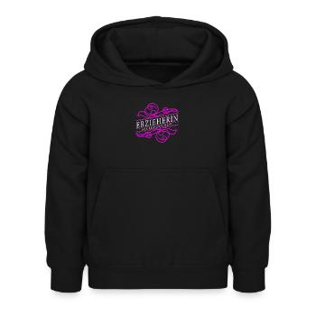 Éducateur passionné - Sweat à capuche Enfant - noir - Devant - AI Model Kid Female (0cm)