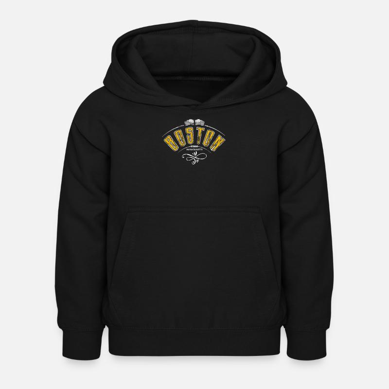 Boston grunge effect - Kids Hoodie - black