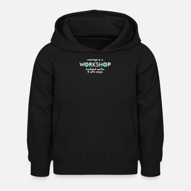 Werkstatt (dunkel) - Kinder Hoodie - Schwarz