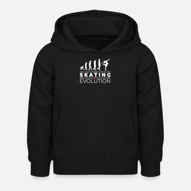 Skating is evolution - Message Humour Parodie - Sweat à capuche Enfant - noir