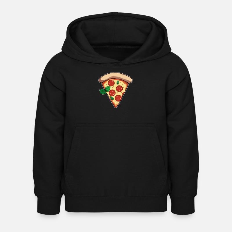 Pizza - Sweat à capuche Enfant - noir