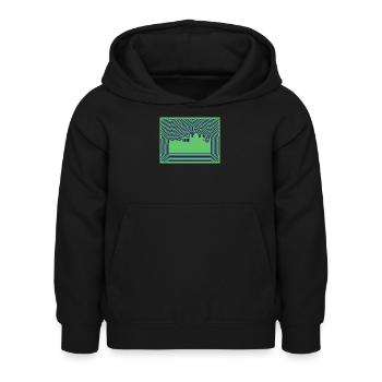 Berlin Skyline - Kids Hoodie - black - Front - AI Model Kid Female (0cm)