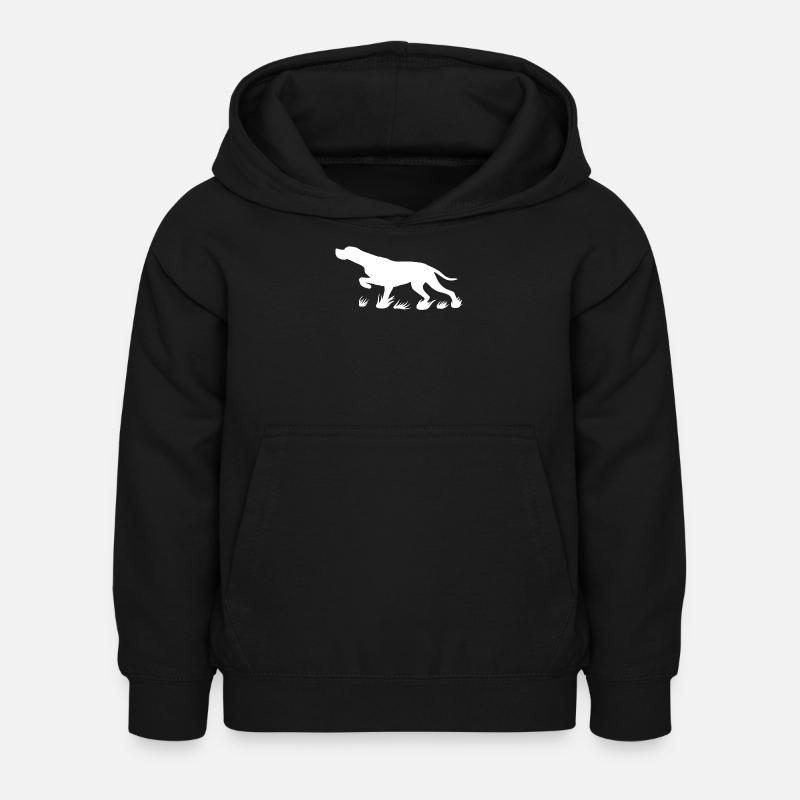 Pointer protruding (white) - Kids Hoodie - black