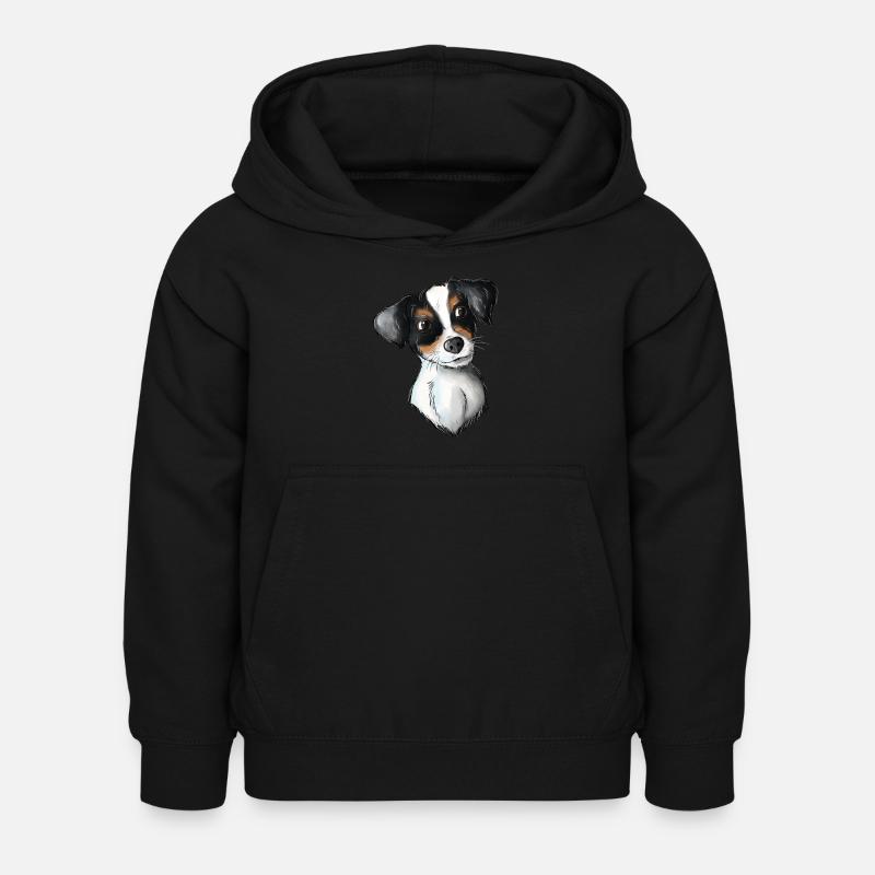 Jack Russell Pattern 3 - Kids Hoodie - black