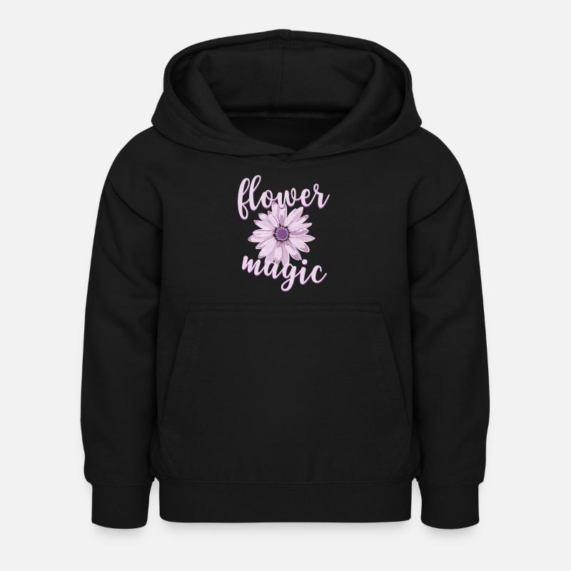 Flower Magic - Kinder Hoodie - Schwarz
