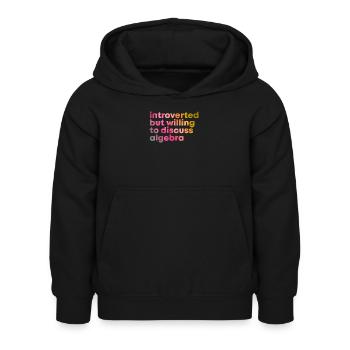 Algebra - Kinder Hoodie - Schwarz - Vorne - AI Model Kid Female (0cm)