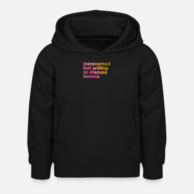 Frettchen - Kinder Hoodie - Schwarz