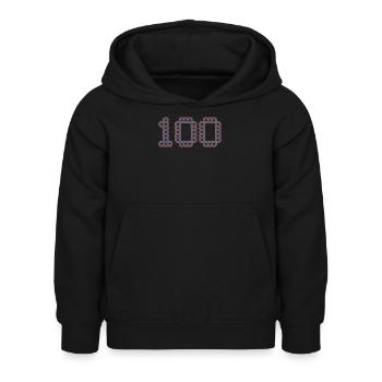 100. 100 YEARS. 100th ANNIVERSARY. BIRTHDAY 100 - Kids Hoodie - black - Front - AI Model Kid Female (0cm)