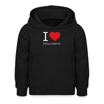 I LOVE KUALA LUMPUR - Kinder Hoodie - Schwarz - Vorne - AI Model Kid Female (0cm)