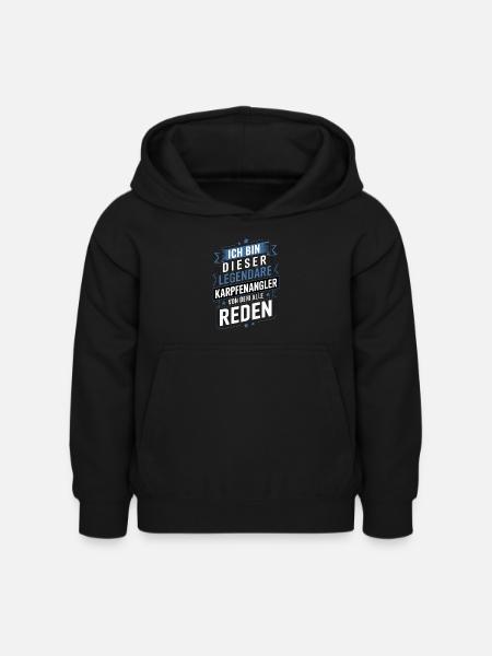 Legendärer Karpfenangler - Kinder Hoodie - Schwarz