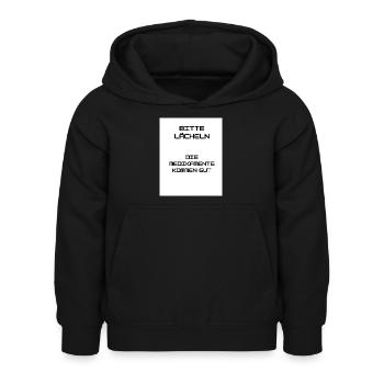 Keep Smiling - Kinder Hoodie - Schwarz - Vorne - AI Model Kid Female (0cm)