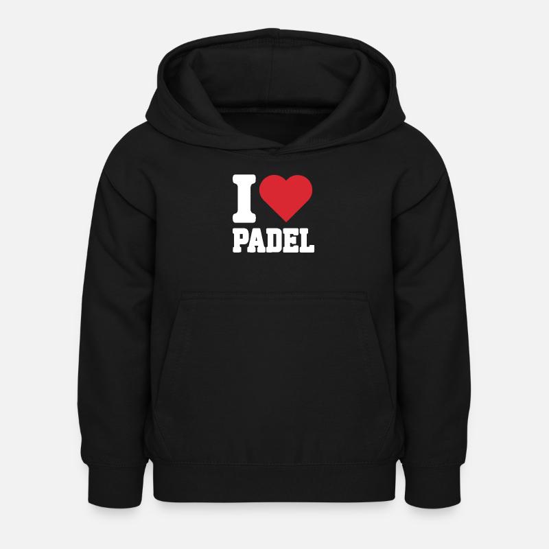 J’adore le padel - Sweat à capuche Enfant - noir