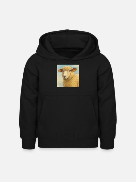 Wolliges Schaf Blau - Kinder Hoodie - Schwarz