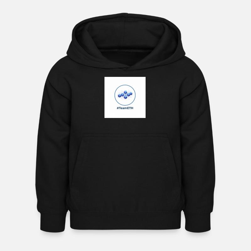 TeamETH node network - Kids Hoodie - black