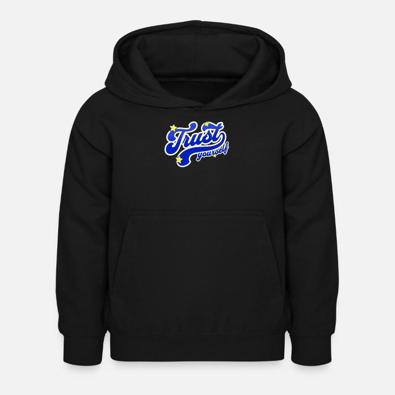 Confiance en soi Script Étoilé - Sweat à capuche Enfant - noir