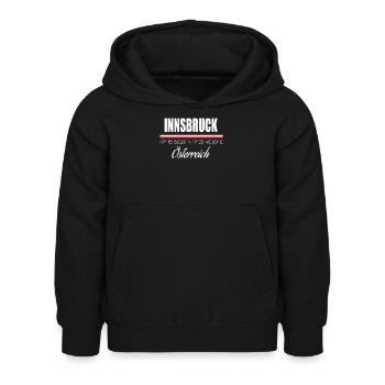 Innsbruck - Kinder Hoodie - Schwarz - Vorne - AI Model Kid Female (0cm)