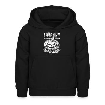 Punkie Night Jack O'Lantern Weißes Design - Kinder Hoodie - Schwarz - Vorne - AI Model Kid Female (0cm)