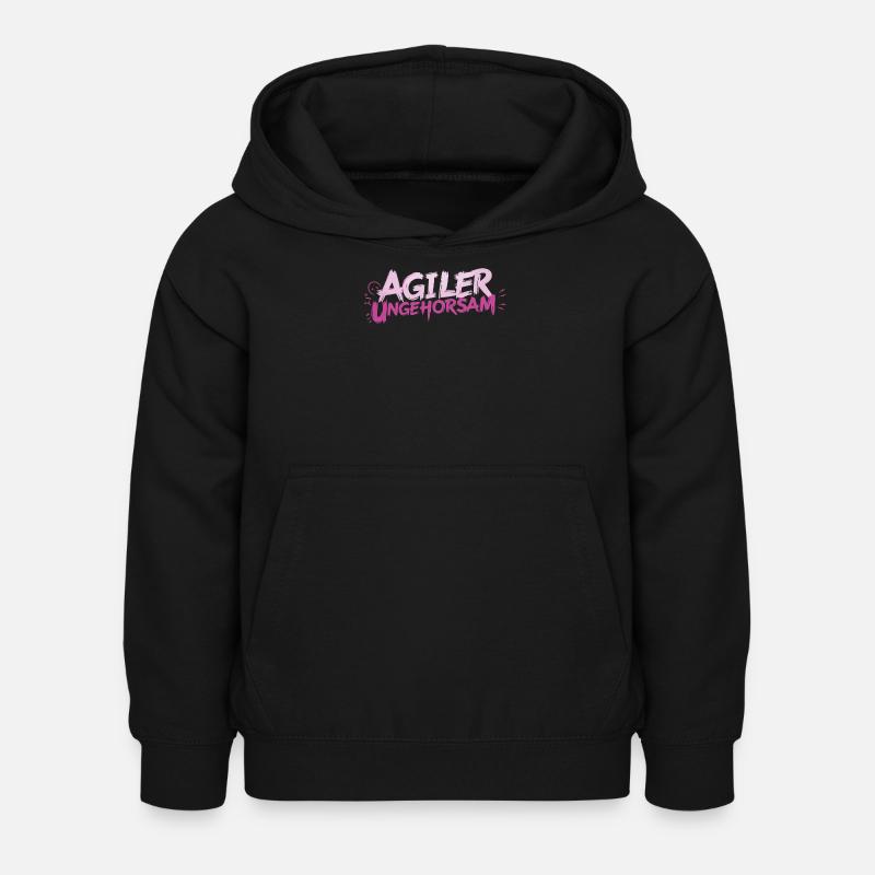 Désobéissance agile - Sweat à capuche Enfant - noir