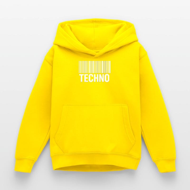 Modèle de code-barres techno Sweat à capuche Enfant