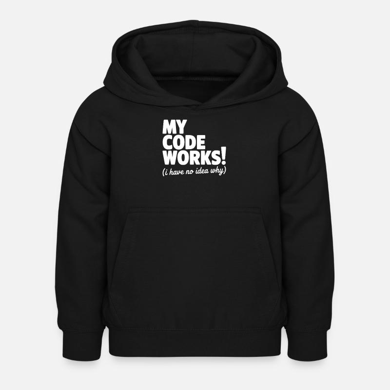 Mon code fonctionne ! (Je ne sais pas pourquoi) - Sweat à capuche Enfant - noir
