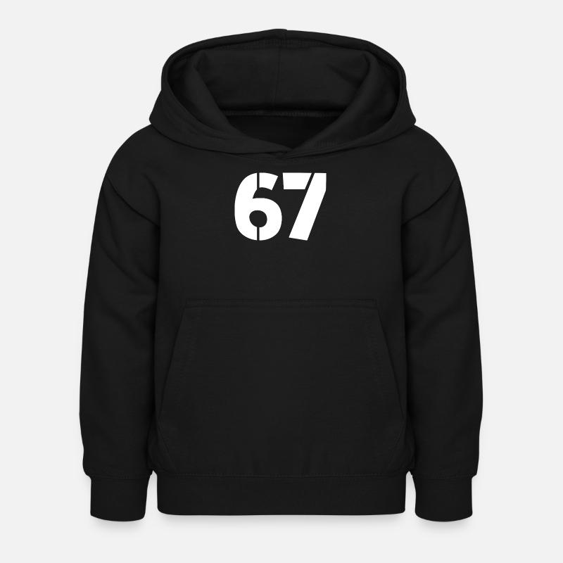 Fun 67 Zahl 6-7 6 7 Sechs Sieben - Hoodie til børn - sort