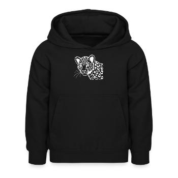 Leopard - Kids Hoodie - black - Front - AI Model Kid Female (0cm)