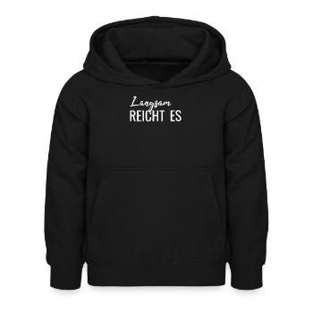 Assez lentement, - Sweat à capuche Enfant - noir - Devant - AI Model Kid Female (0cm)