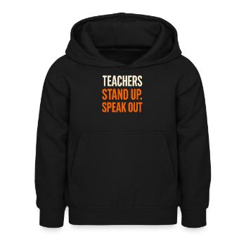 Sympathie anti-harcèlement, Lève-toi - Sweat à capuche Enfant - noir - Devant - AI Model Kid Female (0cm)