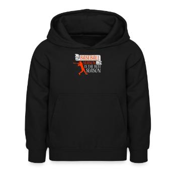 La saison de baseball est la meilleure saison des sports de fans - Sweat à capuche Enfant - noir - Devant - AI Model Kid Female (0cm)