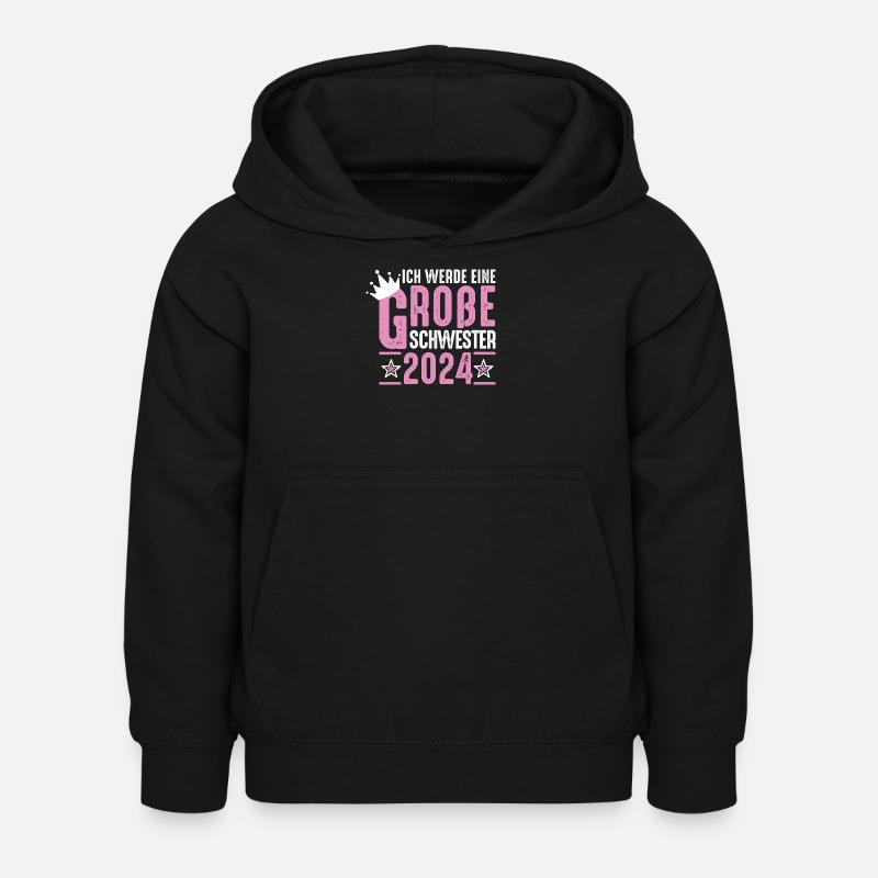 Grande Sœur Couronne Rose 2024 - Sweat à capuche Enfant - noir