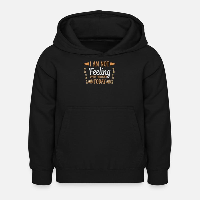 Not feeling workly sloth - Kids Hoodie - black
