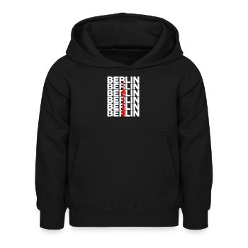 BERLIN TV TOWER, ALEX LANDMARK DIT IS BERLIN - Kids Hoodie - black - Front - AI Model Kid Female (0cm)
