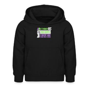 If Makes You Happy Sense Others Spruch Glück Frei - Kids Hoodie - black - Front - AI Model Kid Female (0cm)