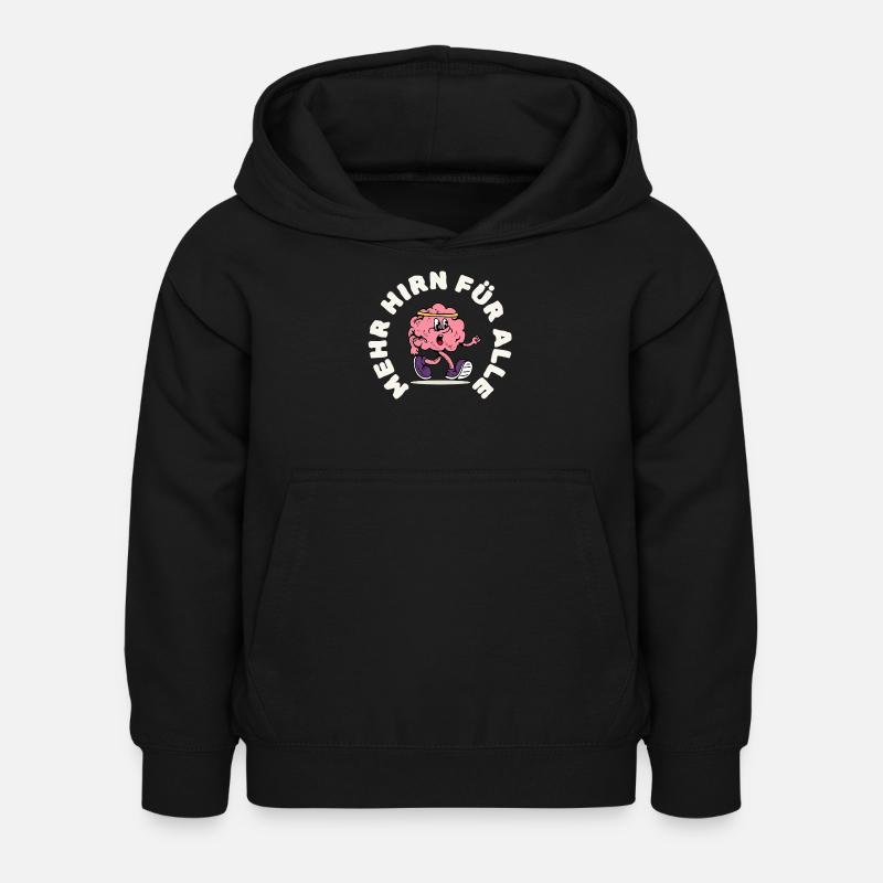 Cerveau en course avec bandeau - Sweat à capuche Enfant - noir