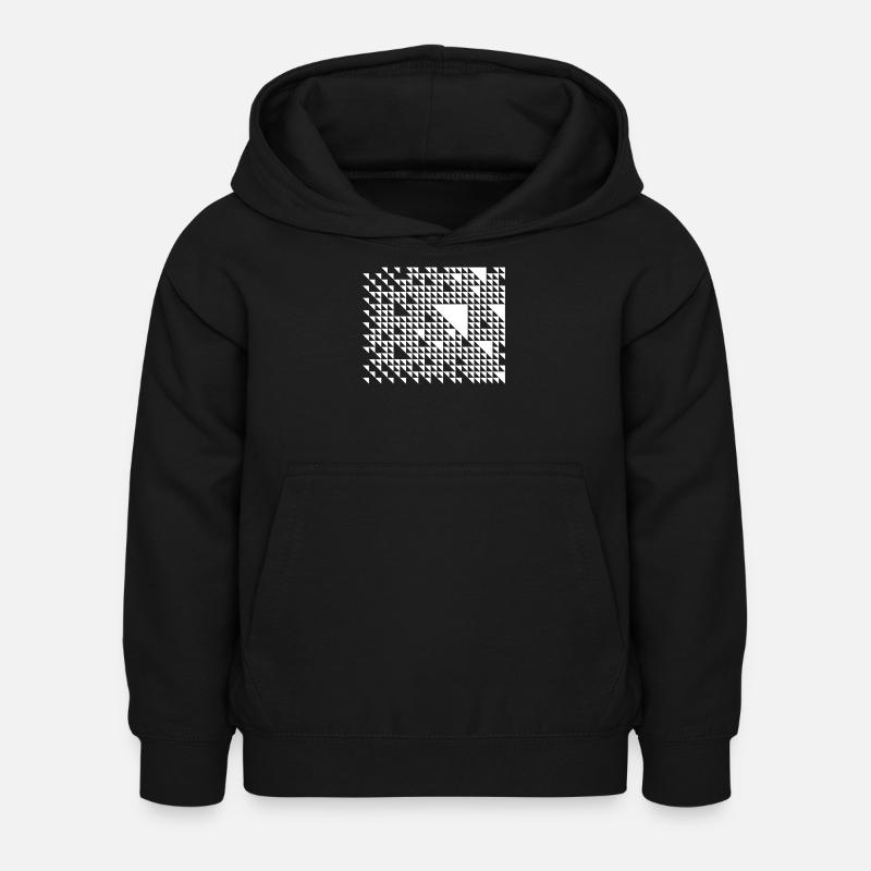 Grille de mosaïque triangulaire - Sweat à capuche Enfant - noir