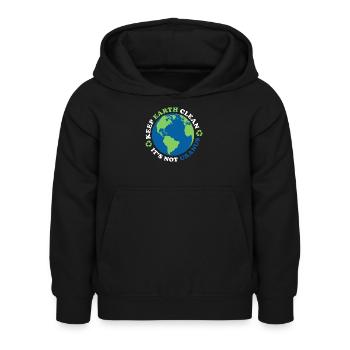 Gardez la Terre propre, ce n’est pas Uranus - Sweat à capuche Enfant - noir - Devant - AI Model Kid Female (0cm)