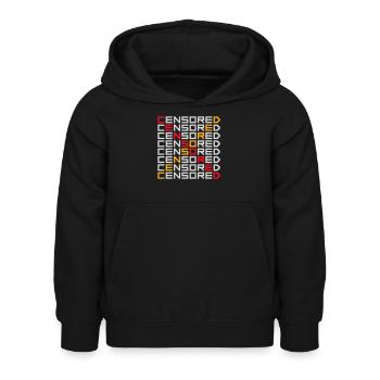 Censored Zensiert Lustig Statement Freiheit Logo - Kinder Hoodie - Schwarz - Vorne - AI Model Kid Female (0cm)