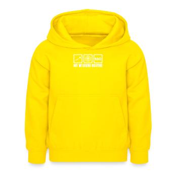 Darts Wochenende - Kinder Hoodie - Gelb - Vorne - AI Model Kid Female (0cm)