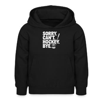Entschuldigung. Geht nicht. Eishockey. Tschüss. - Kinder Hoodie - Schwarz - Vorne - AI Model Kid Female (0cm)