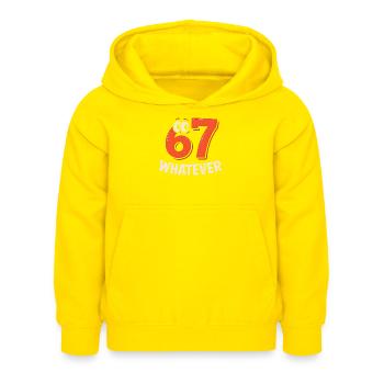 Six Seven Whatever Italian Brainrot Humor Meme  - Kinder Hoodie - Gelb - Vorne - AI Model Kid Female (0cm)