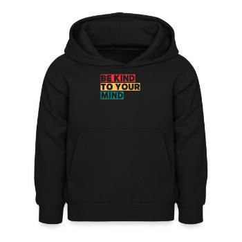 Be Kind To Your Mind - Kids Hoodie - black - Front - AI Model Kid Female (0cm)