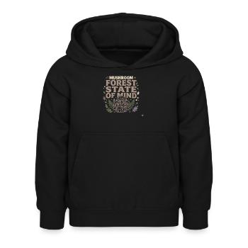 Don de Fée Forêt de Fées Champignons du Fairycore - Sweat à capuche Enfant - noir - Devant - AI Model Kid Female (0cm)
