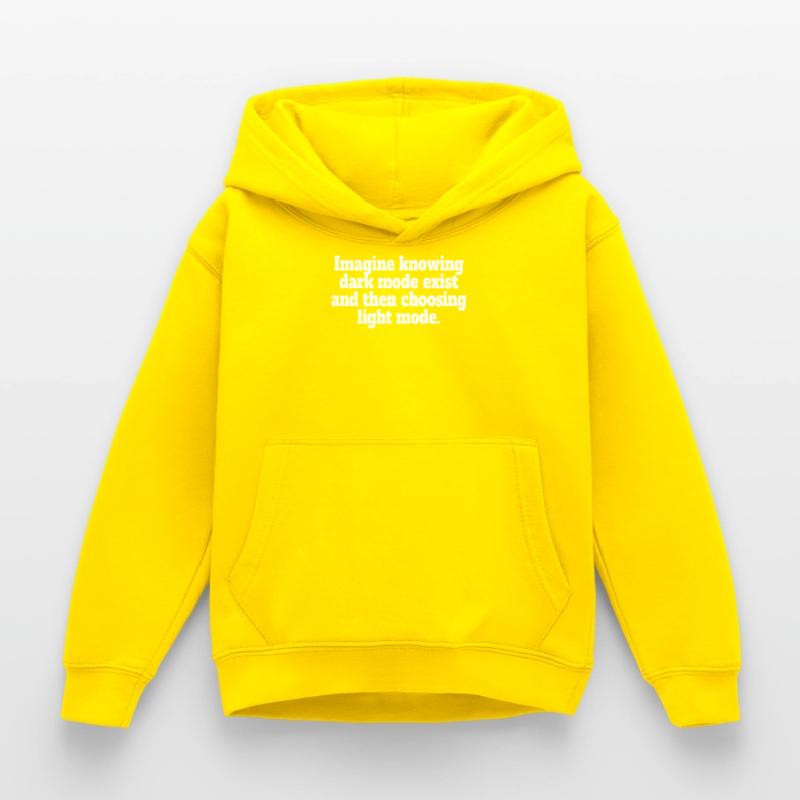 Dark Mode Exists Programmierer IT Nerd Coder Büro Kinder Hoodie