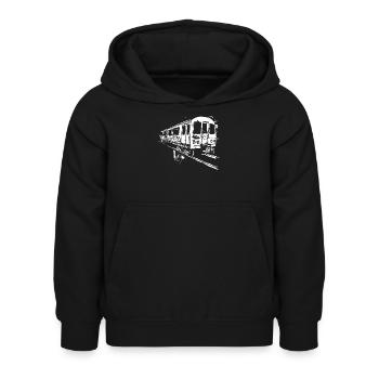 Eisenbahn - Kinder Hoodie - Schwarz - Vorne - AI Model Kid Female (0cm)