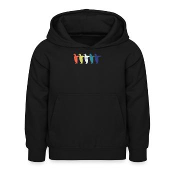 Pinguin Pinguine - Kinder Hoodie - Schwarz - Vorne - AI Model Kid Female (0cm)