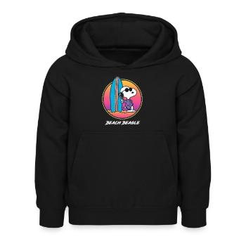 Peanuts Snoopy Cool Surfen Strand Urlaub - Kinder Hoodie - Schwarz - Vorne - AI Model Kid Female (0cm)