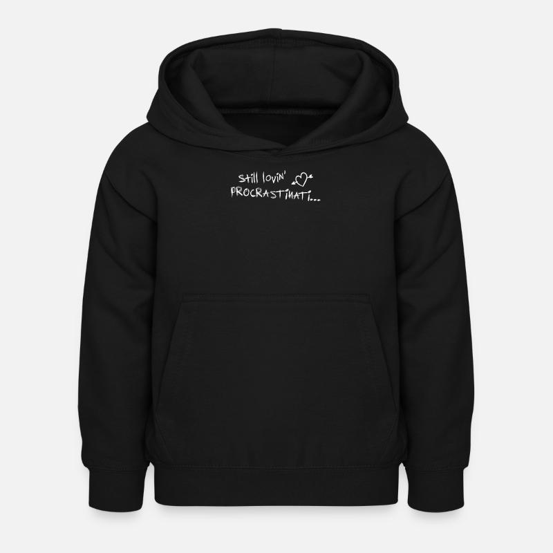 encore aimant la procrastination blanc - Sweat à capuche Enfant - noir