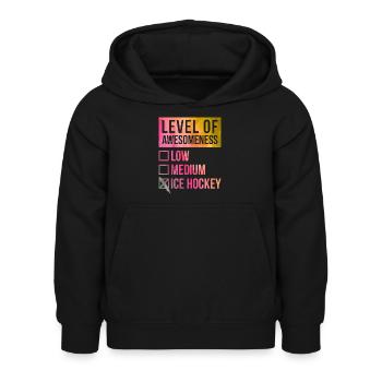 Eishockey Eishockey Eishockey Eishockey - Kinder Hoodie - Schwarz - Vorne - AI Model Kid Female (0cm)