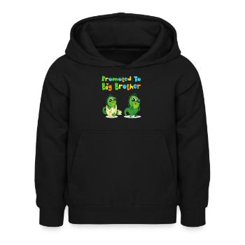 Montée au grand frère - Sweat à capuche Enfant - noir - Devant - AI Model Kid Female (0cm)